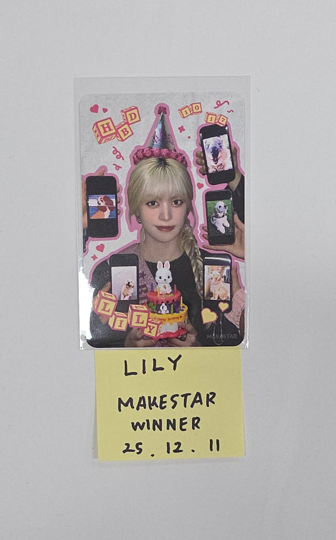 Lily (of NMIXX) "Blue Valentine" - Makestar Fansign Event Winner Photocard [25.12.11]