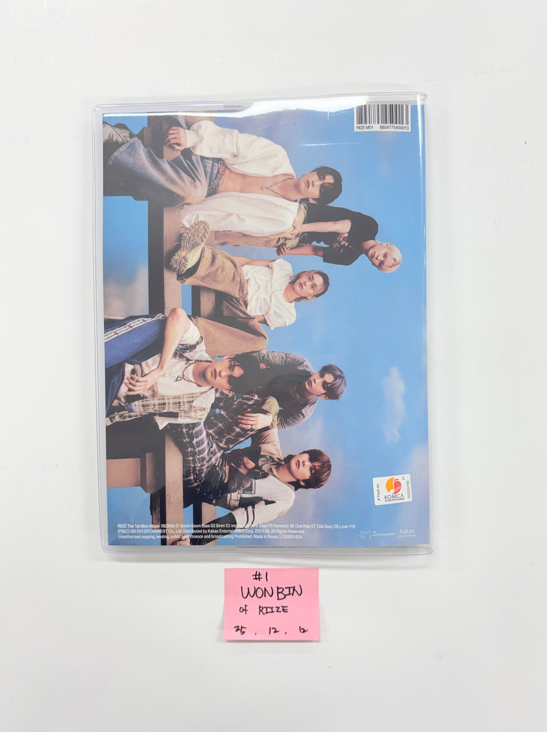 WONBIN (of RIIZE) "RIIZING" - Hand Autographed(Signed) Album [25.12.12]