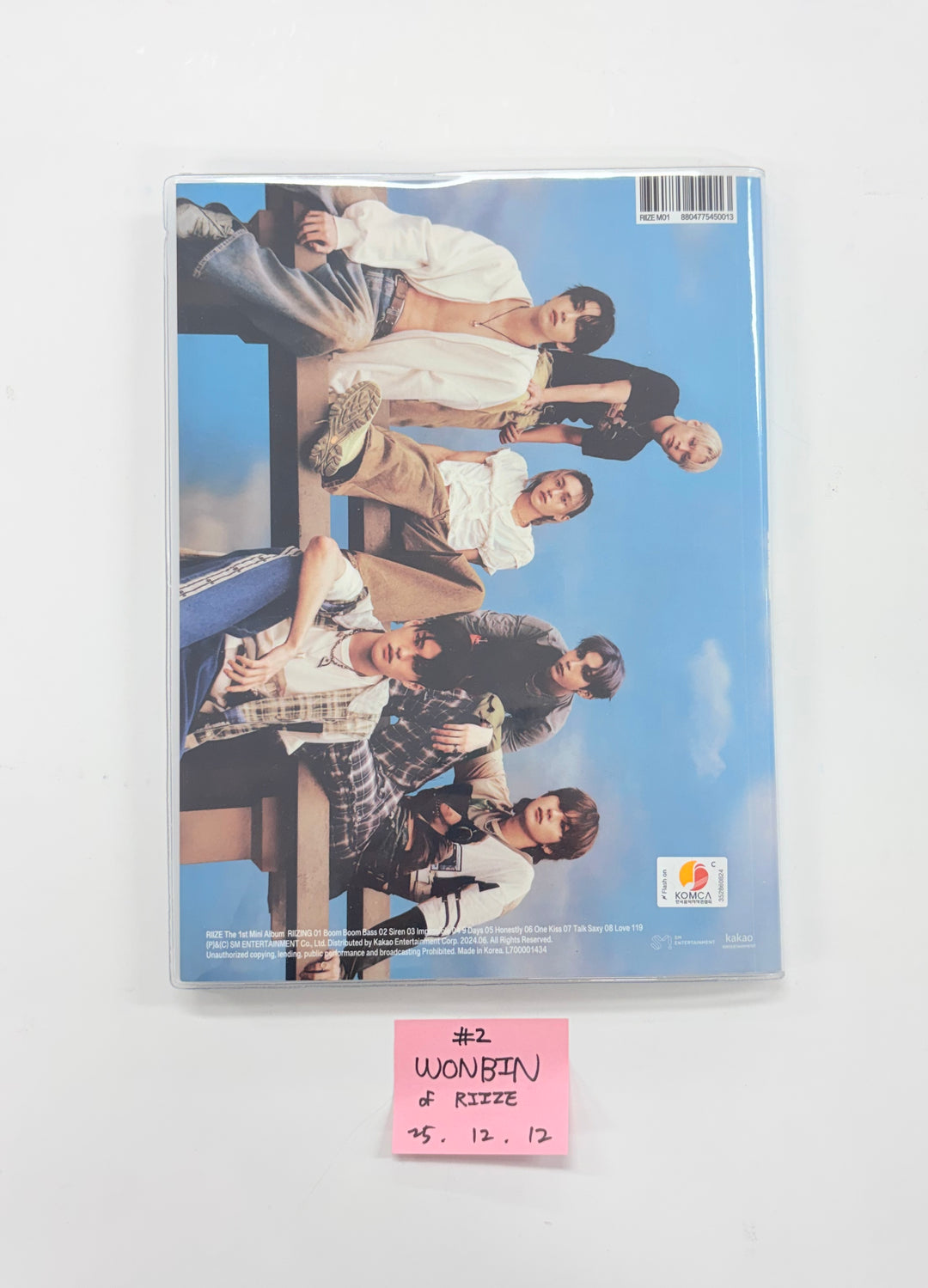 WONBIN (of RIIZE) "RIIZING" - Hand Autographed(Signed) Album [25.12.12]