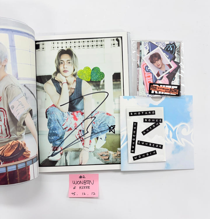 WONBIN (of RIIZE) "RIIZING" - Hand Autographed(Signed) Album [25.12.12]