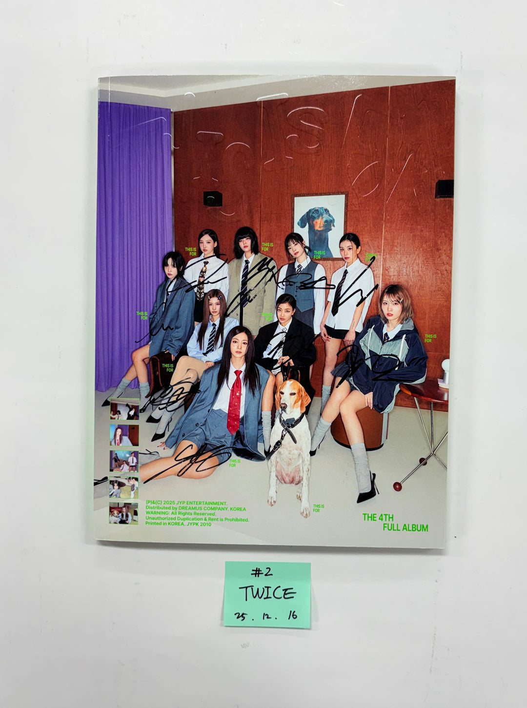 TWICE "THIS IS FOR" - Hand Autographed(Signed) Promo Album [25.12.15]