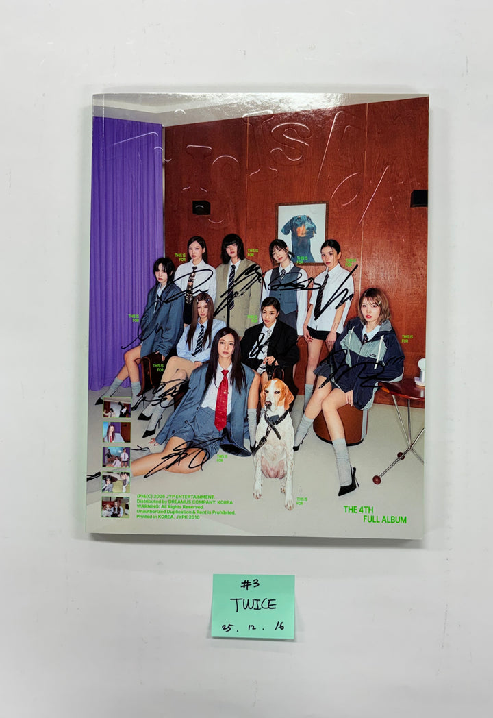 TWICE "THIS IS FOR" - Hand Autographed(Signed) Promo Album [25.12.15]