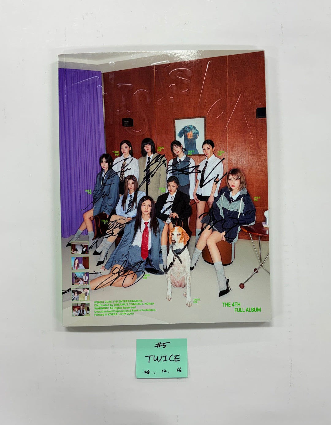 TWICE "THIS IS FOR" - Hand Autographed(Signed) Promo Album [25.12.15]