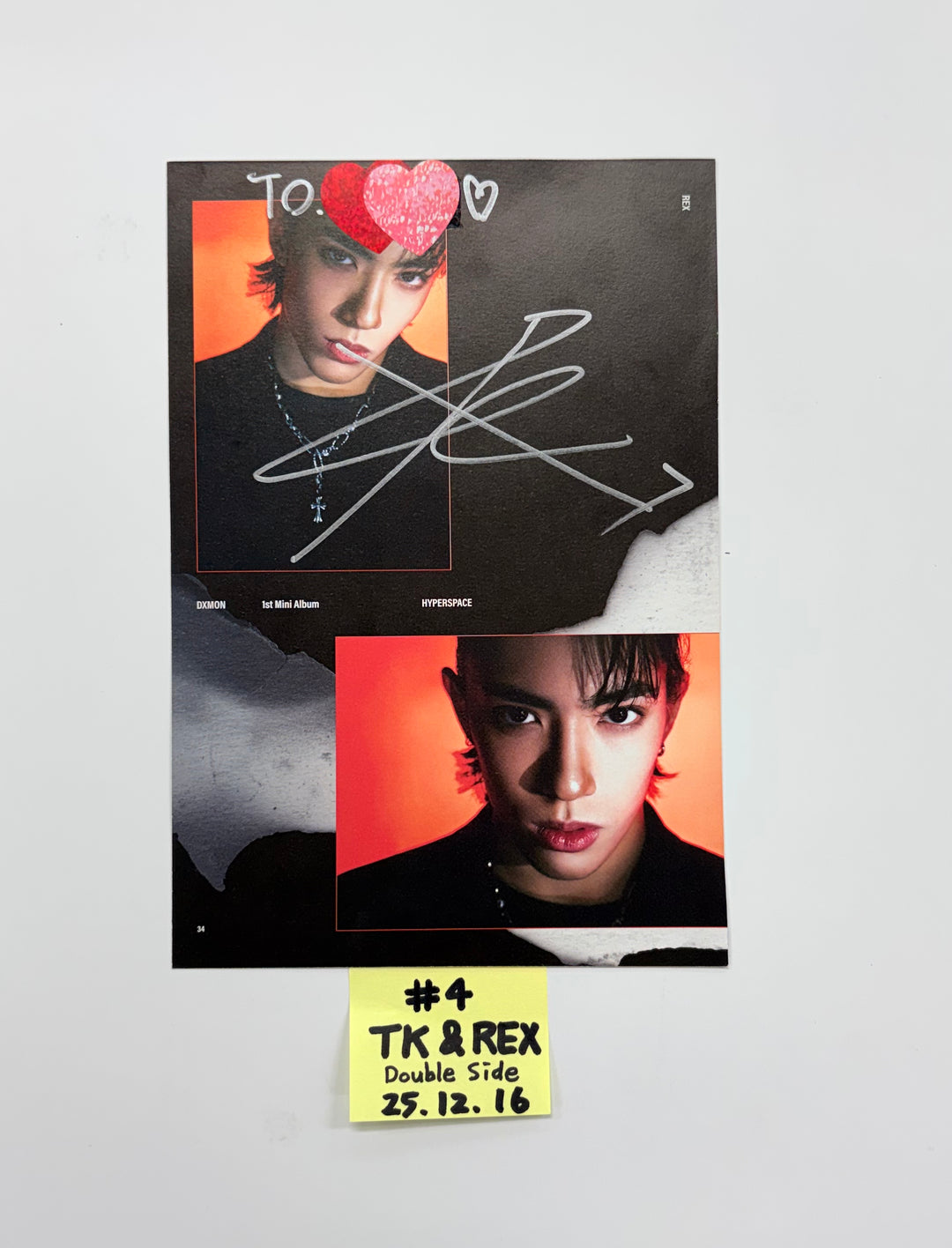 DXMON "HYPERSPACE" - A Cut Page From Fansign Event Album [25.12.16]