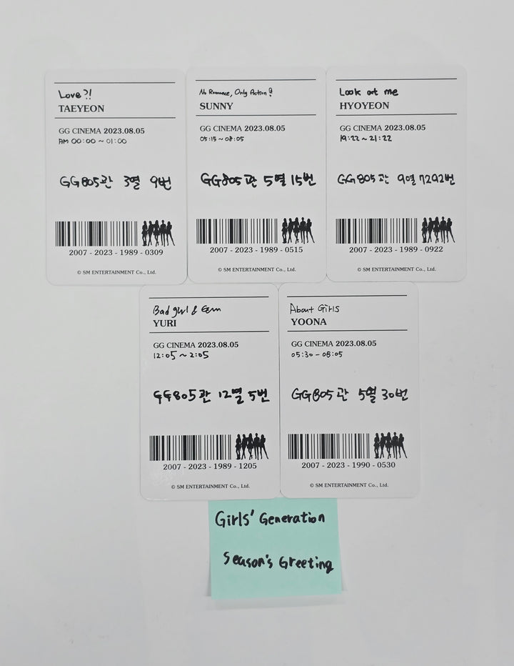 Girl's Generation (SNSD) "Oh!GG" - 2023 Season's Greeting Photocard Set (5EA) [25.12.16]
