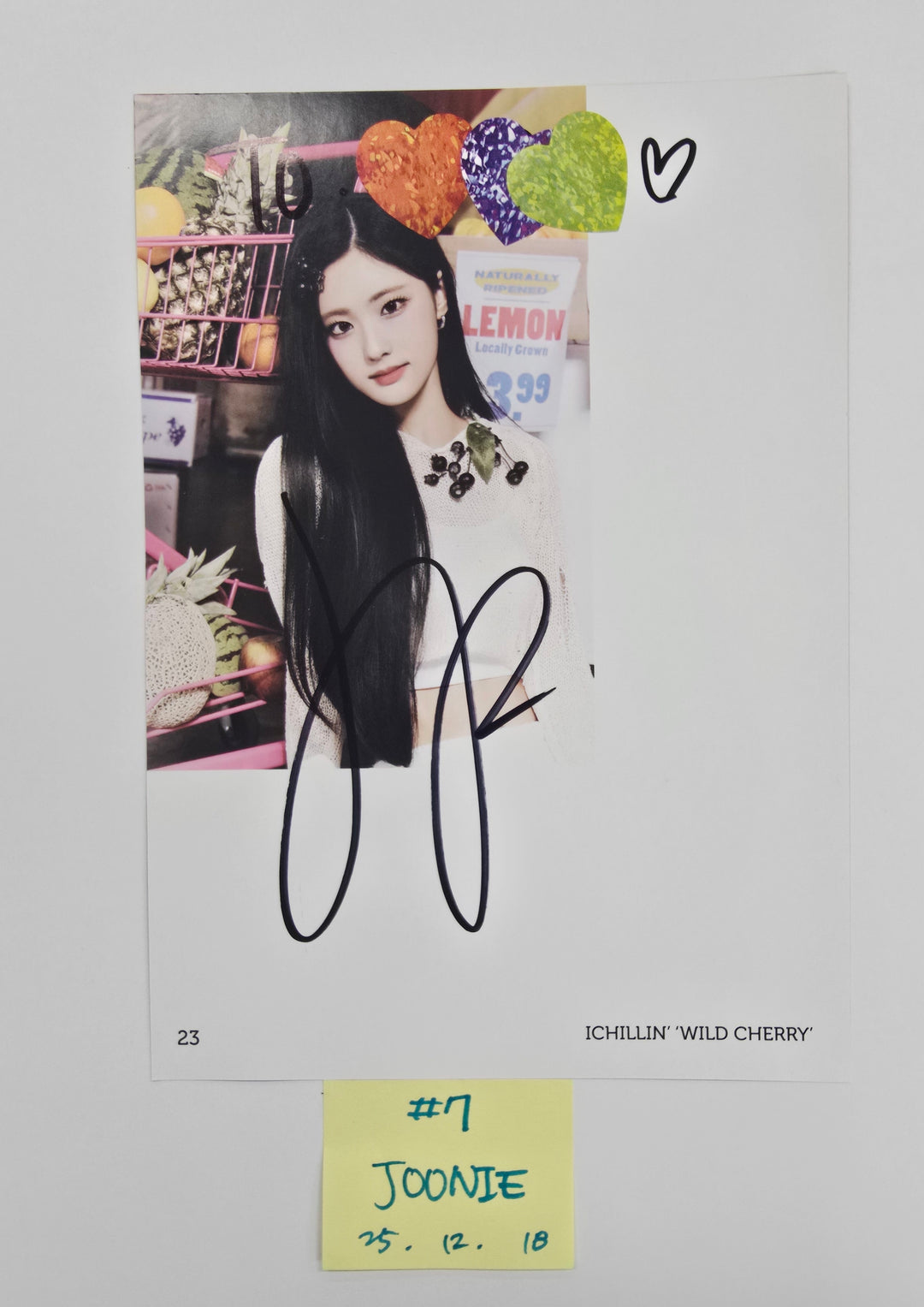 ICHILLIN "WILD CHERRY" - A Cut Page From Fansign Event Album [25.12.18]