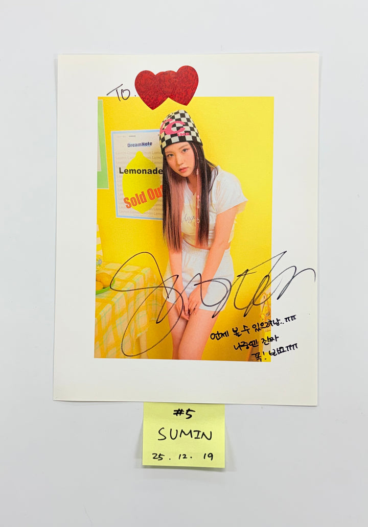 DreamNote "Secondary Page" - A Cut Page From Fansign Event Album [25.12.19]