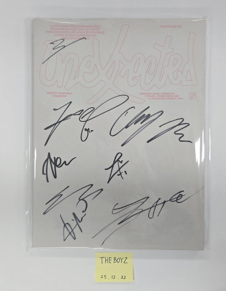 Theboyz "Unexpected" - Hand Autographed(Signed) Promo Album [25.12.22]