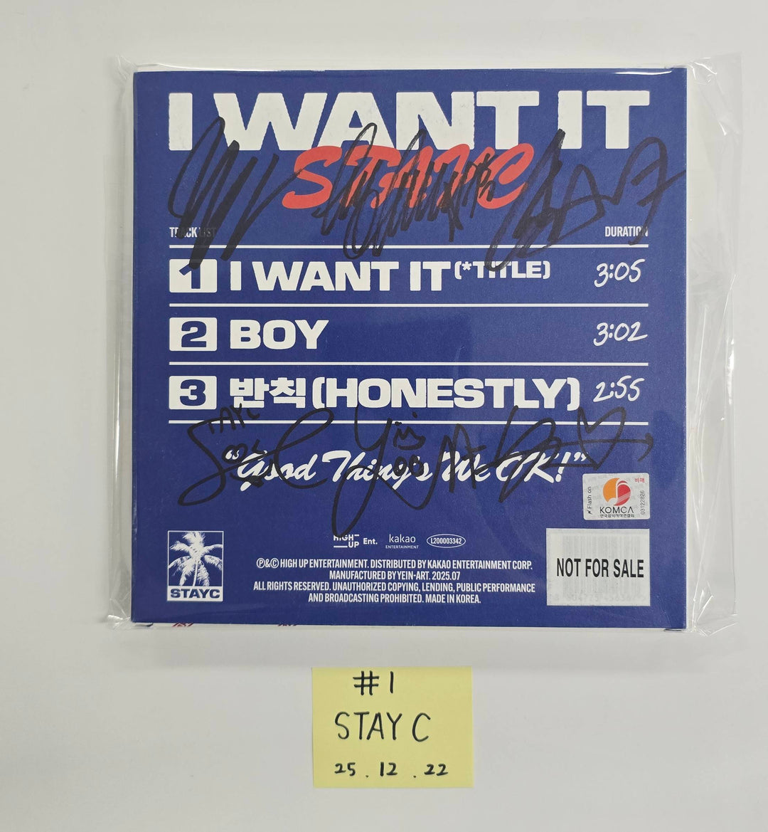 STAYC "I WANT IT" - Hand Autographed(Signed) Promo Album [25.12.22]