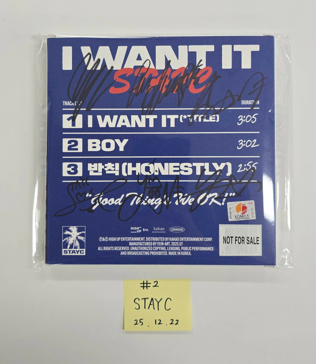 STAYC "I WANT IT" - Hand Autographed(Signed) Promo Album [25.12.22]
