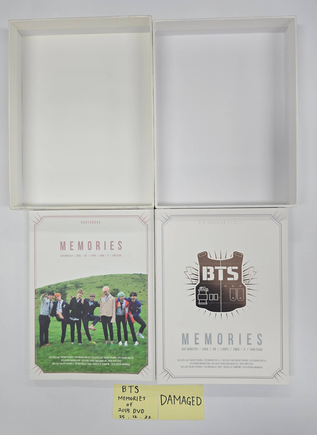 BTS Memories Of 2015 DVD - Hand Autographed(Signed) Promo Album [25.12.22] - Please Read !