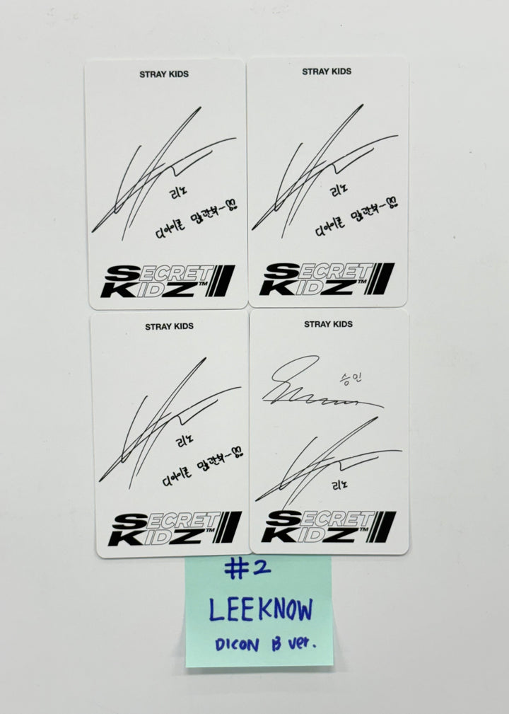 LEEKNOW (of Stray kids) - DICON D'FESTA Photocard set [25.12.24]