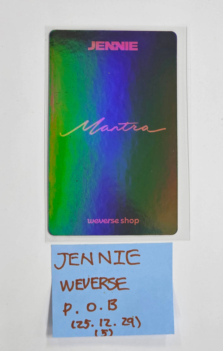 Jennie (Of Black Pink) "MANTRA" - Weverse Pre-Order Benefit Photocard [25.12.29]