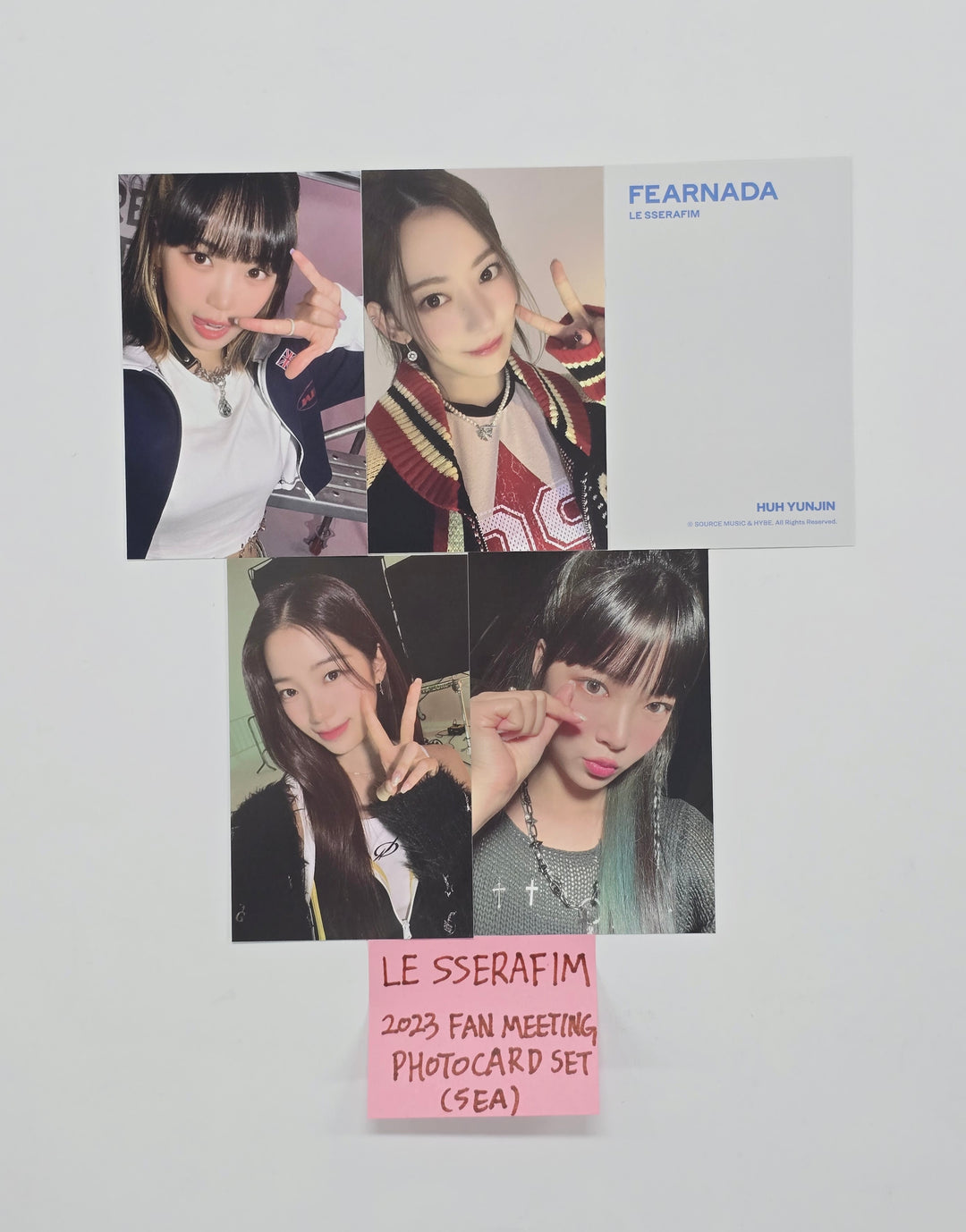 Le Sserafim "FEARNADA" - 2023 Fan Meeting T-Shirt Official Photocard Set (5EA) [25.12.31]