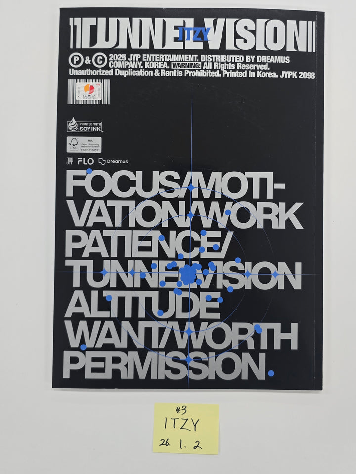 ITZY "TUNNEL VISION" - Hand Autographed(Signed) Promo Album [26.1.2]