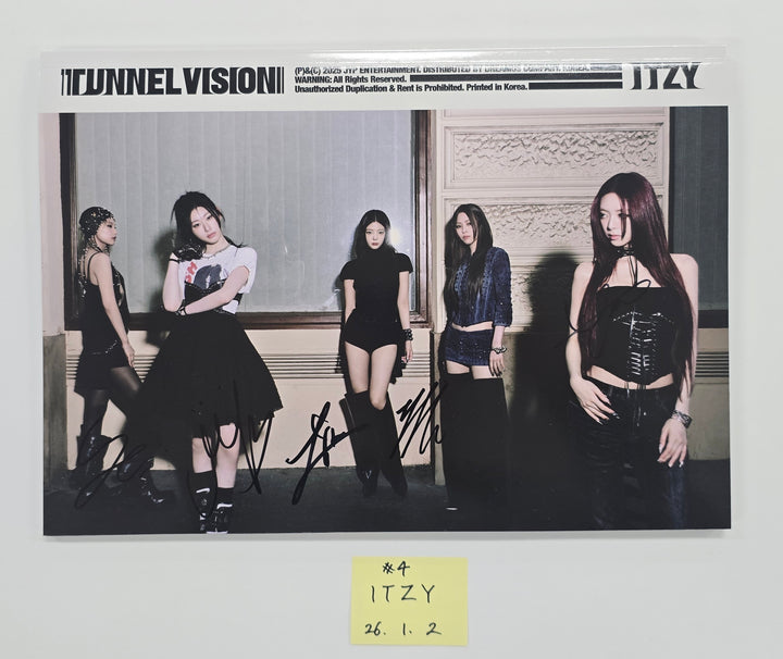 ITZY "TUNNEL VISION" - Hand Autographed(Signed) Promo Album [26.1.2]