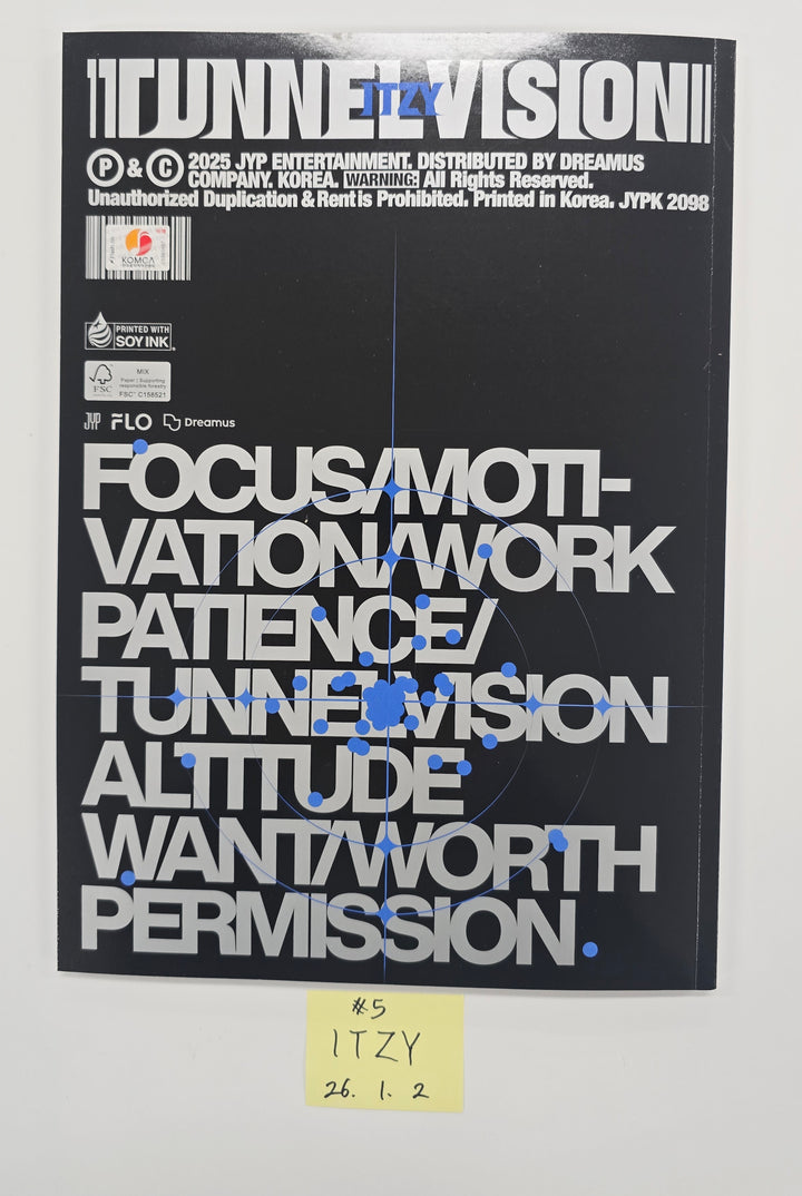 ITZY "TUNNEL VISION" - Hand Autographed(Signed) Promo Album [26.1.2]