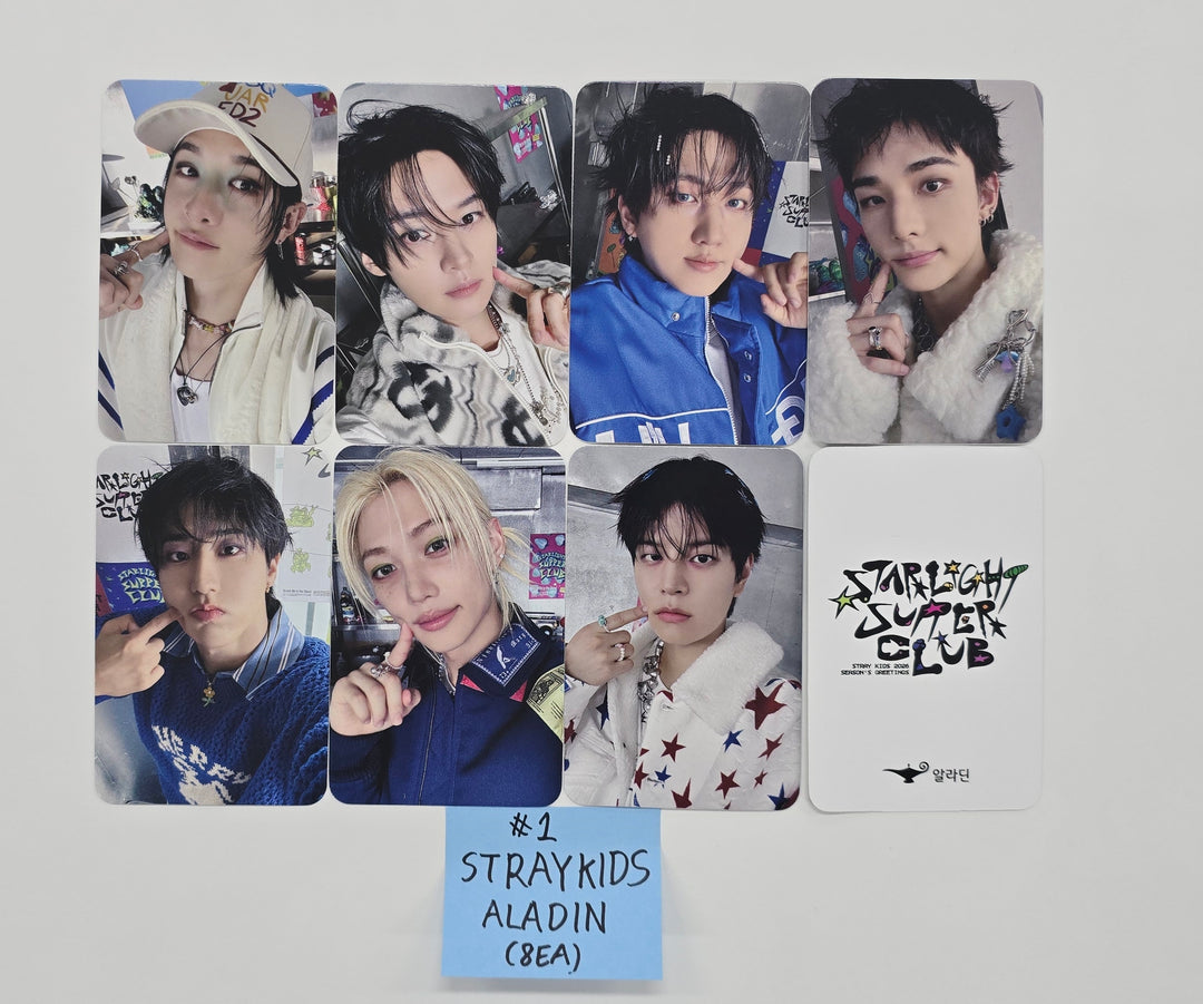 Stray Kids "STRAIGHT SUPPER CLUB" - 2026 Season Greetings Aladin Pre-Order Benefit Photocards Set (8EA) [26.1.2]