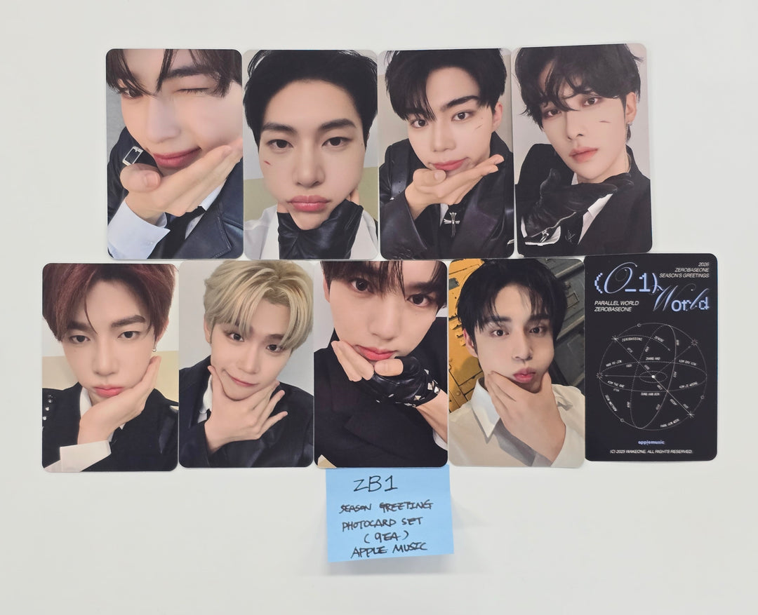 ZeroBaseOne "(0_1) World" - 2026 SEASON'S GREETINGS Apple Music Pre-Order Benefit Photocards Set (9EA) [26.1.2]