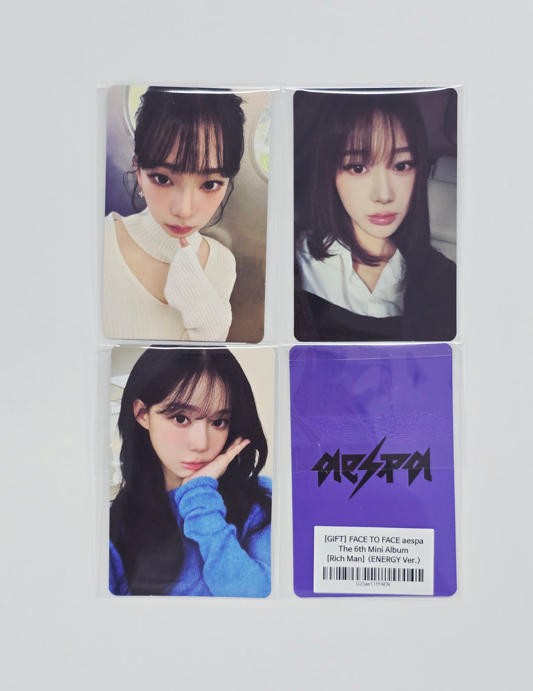 Aespa "Rich Man" - SM Town Fansign Event Photocard (ENERGY Ver.) [26.01.07]