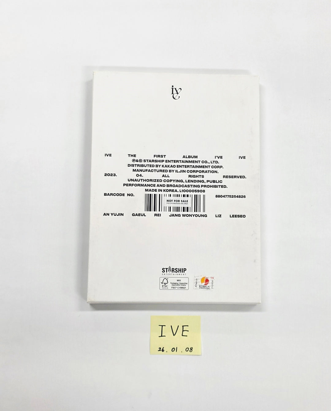 IVE "I've IVE" - Hand Autographed(Signed) Promo Album [26.01.08]