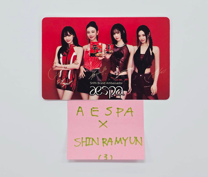 AESPA - Aespa x SHIN RAMYUN Event Photocard [26.1.12]