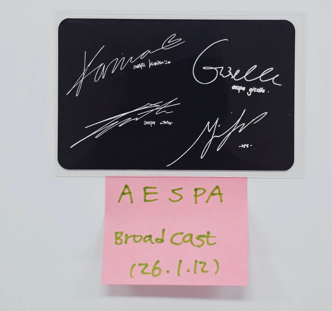 AESPA - MBC Broadcast Photocard [26.1.12]