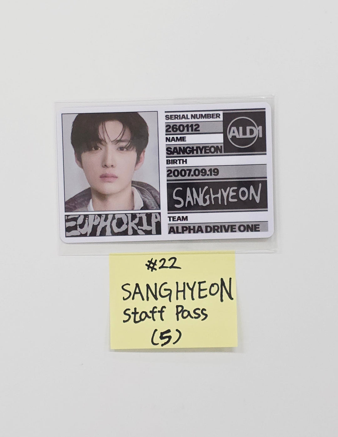 ALPHA DRIVE ONE "EUPHORIA" - Official Photocard, Staff Pass Photocard (Freak Alarm ver.) [26.01.13]