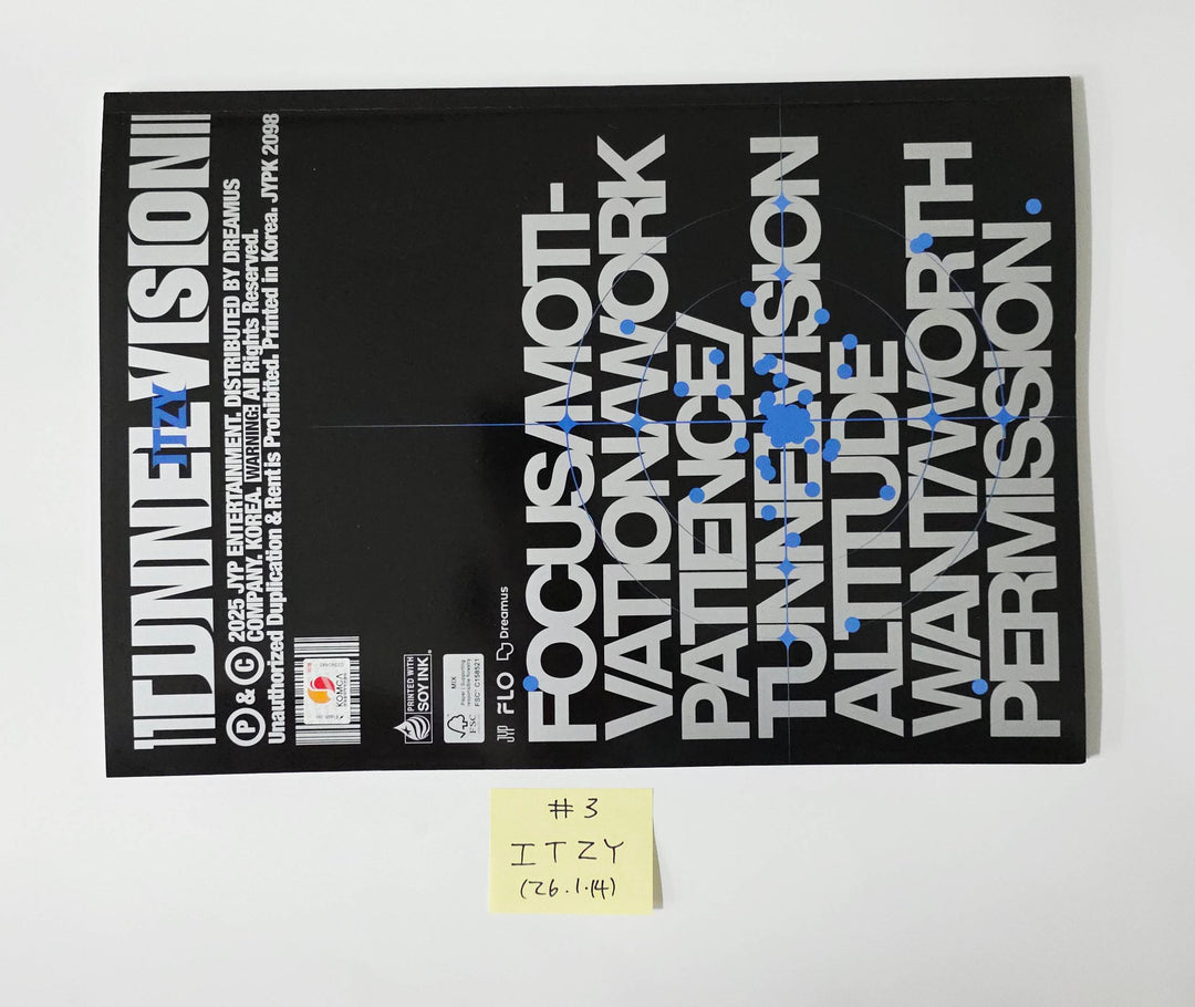 ITZY "TUNNEL VISION" - Hand Autographed(Signed) Promo Album [26.1.14]