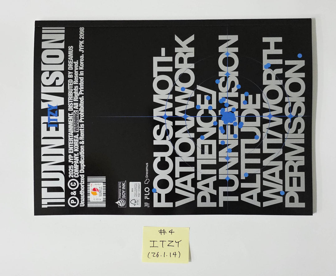 ITZY "TUNNEL VISION" - Hand Autographed(Signed) Promo Album [26.1.14]