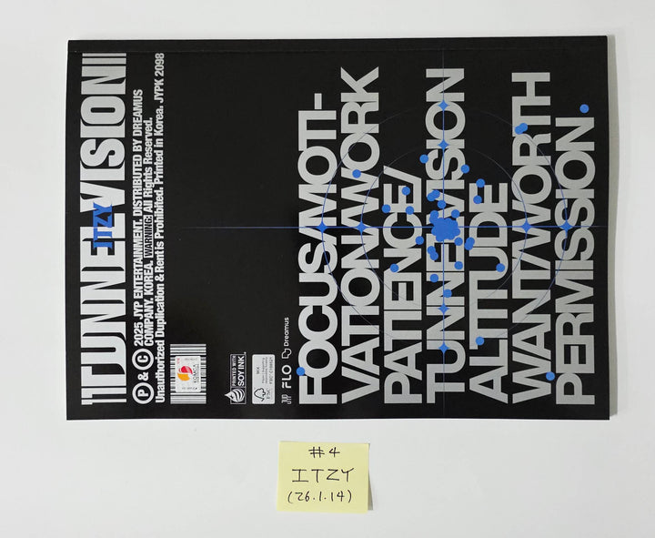 ITZY "TUNNEL VISION" - Hand Autographed(Signed) Promo Album [26.1.14]