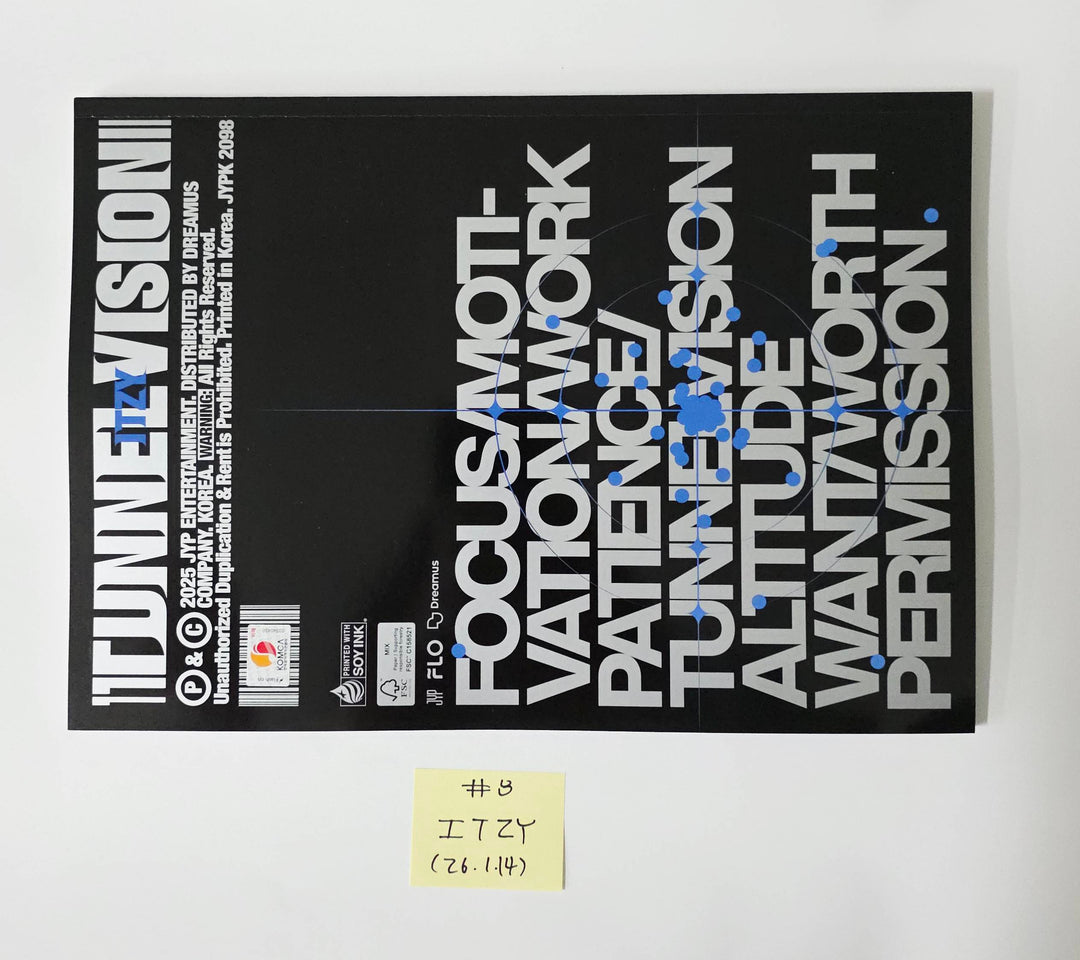 ITZY "TUNNEL VISION" - Hand Autographed(Signed) Promo Album [26.1.14]