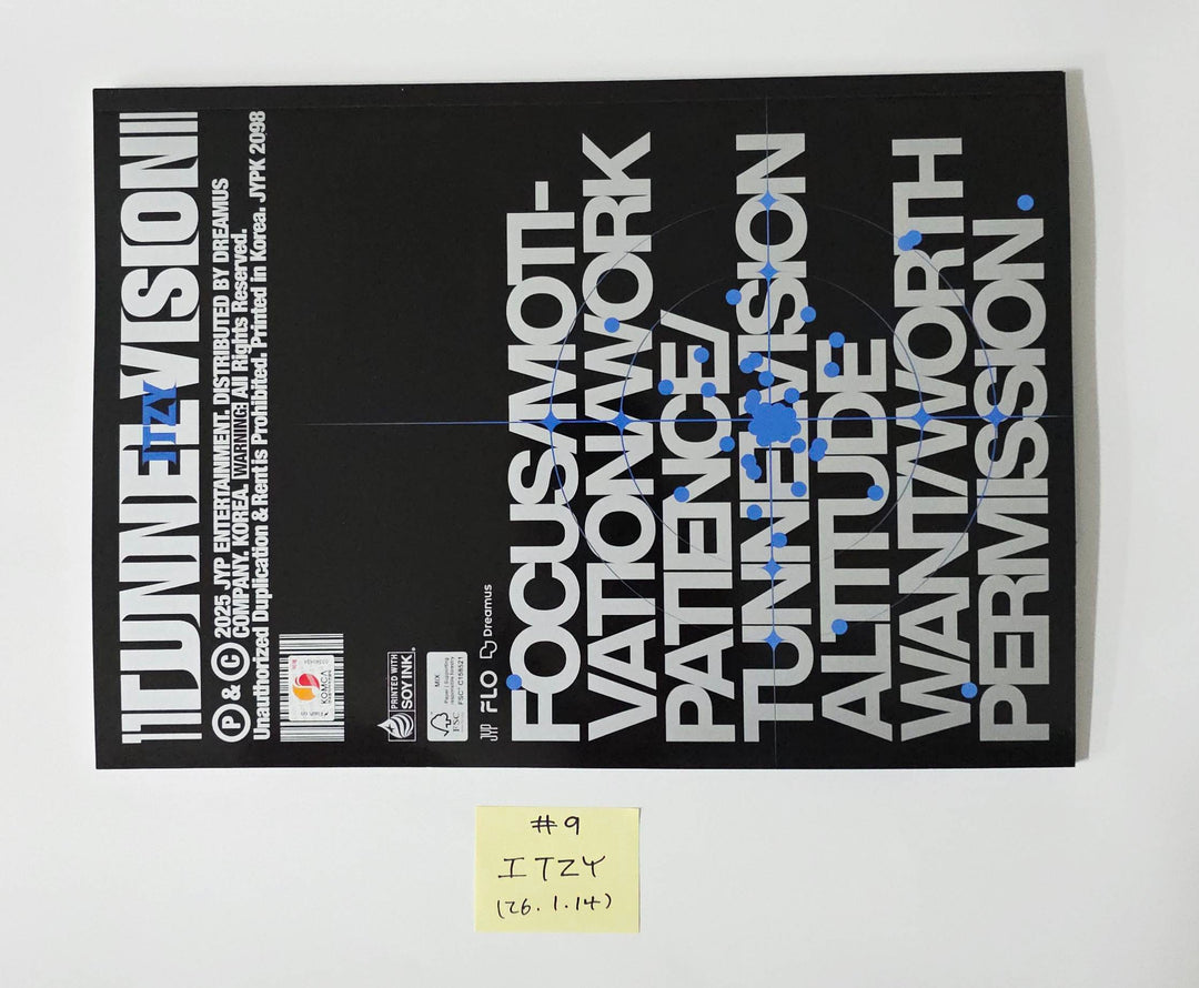 ITZY "TUNNEL VISION" - Hand Autographed(Signed) Promo Album [26.1.14]