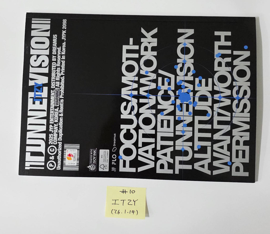 ITZY "TUNNEL VISION" - Hand Autographed(Signed) Promo Album [26.1.14]