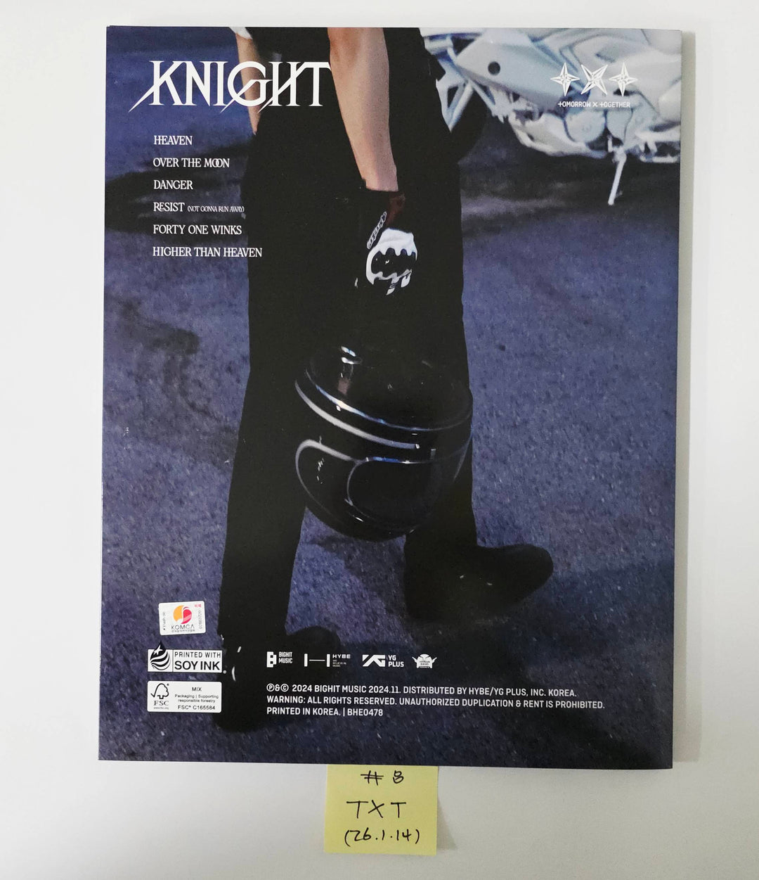 TXT "TOGETHER & SANCTUARY" - Hand Autographed(Signed) Promo Album [26.1.14]