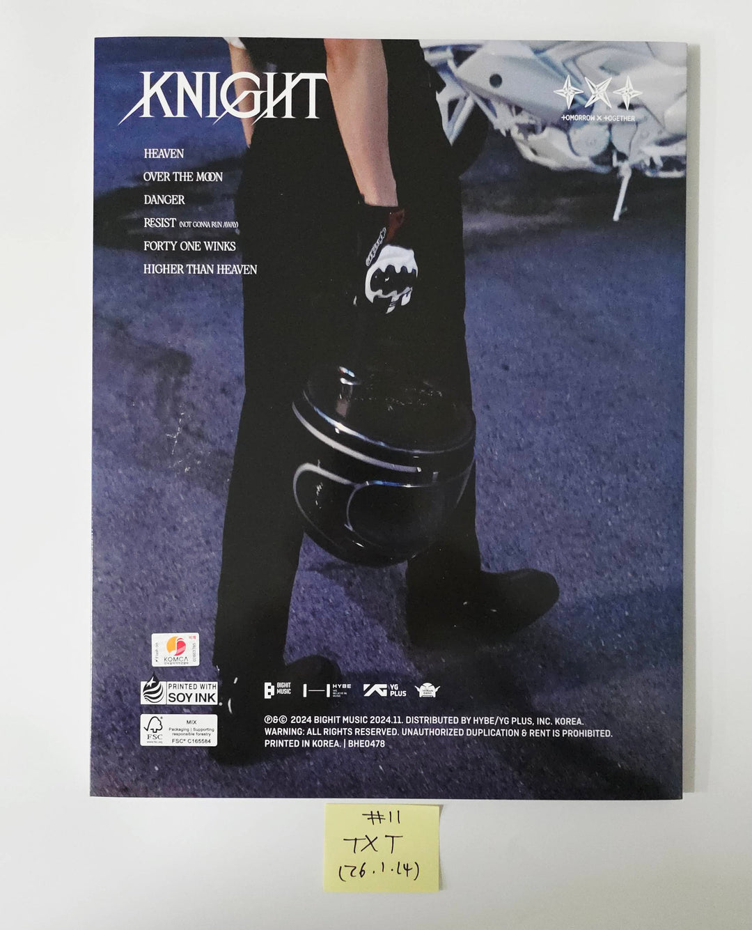 TXT "TOGETHER & SANCTUARY" - Hand Autographed(Signed) Promo Album [26.1.14]