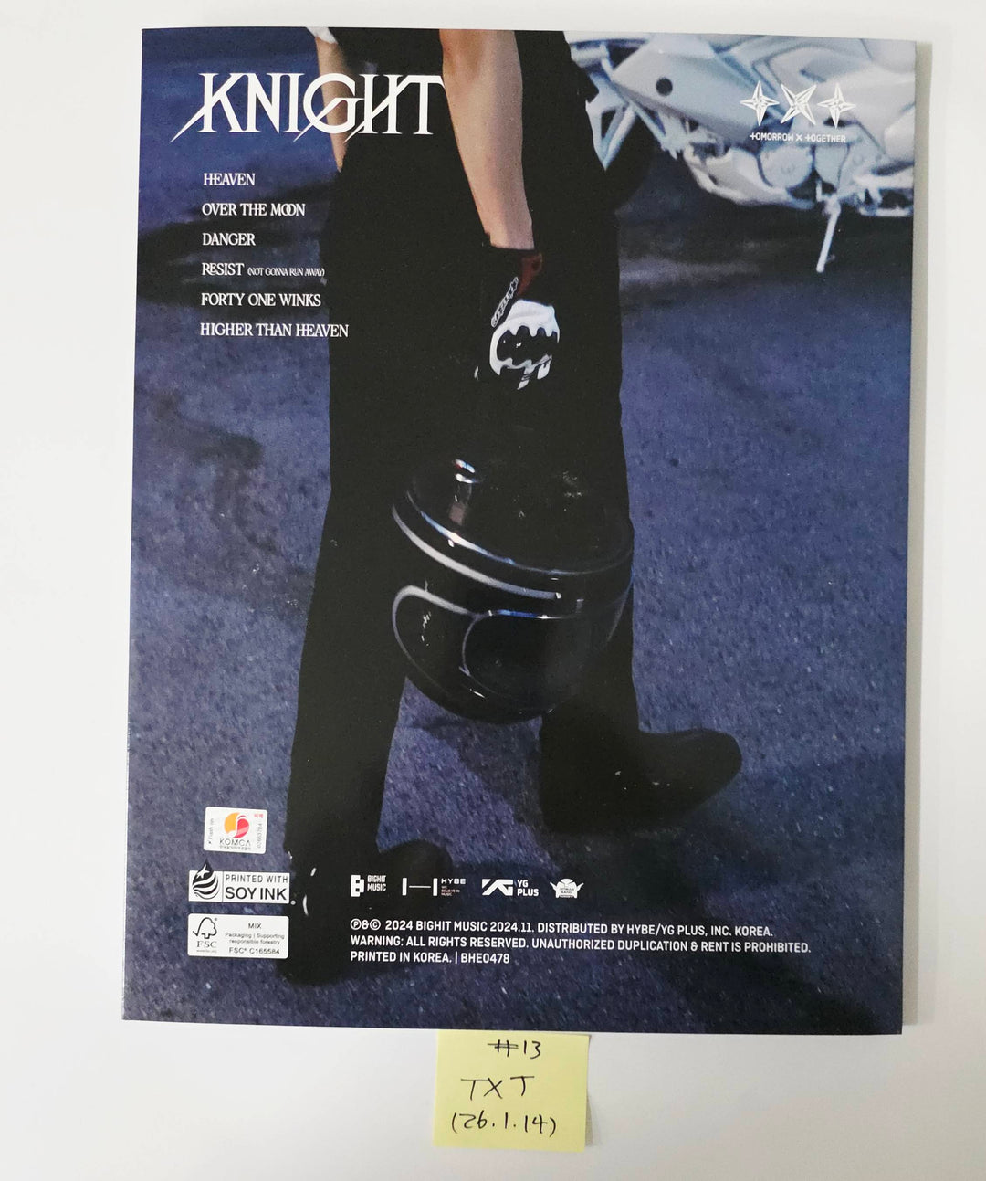 TXT "TOGETHER & SANCTUARY" - Hand Autographed(Signed) Promo Album [26.1.14]