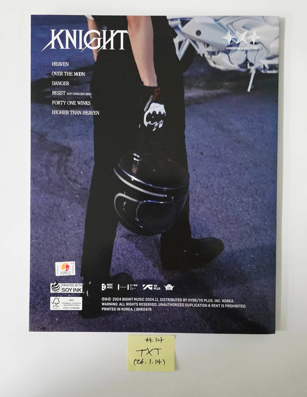 TXT "TOGETHER & SANCTUARY" - Hand Autographed(Signed) Promo Album [26.1.14]