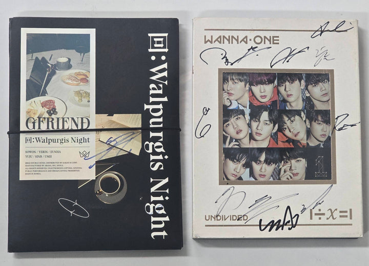 GFRIEND "回:Walpurgis Night", Wanna One "1÷χ=1 (UNDIVIDED)" - Hand Autographed(Signed) Promo Album [26.1.15]