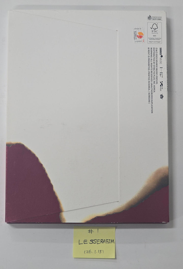 LE SSERAFIM "UNFORGIVEN & FEARLESS" - Hand Autographed(Signed) Promo Album [26.1.15]