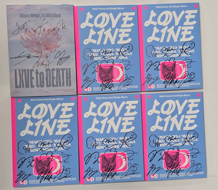 Xdinary Heroes "LXVE to DEATH", NiziU "LOVE LINE" - Hand Autographed(Signed) Promo Album [26.1.15]