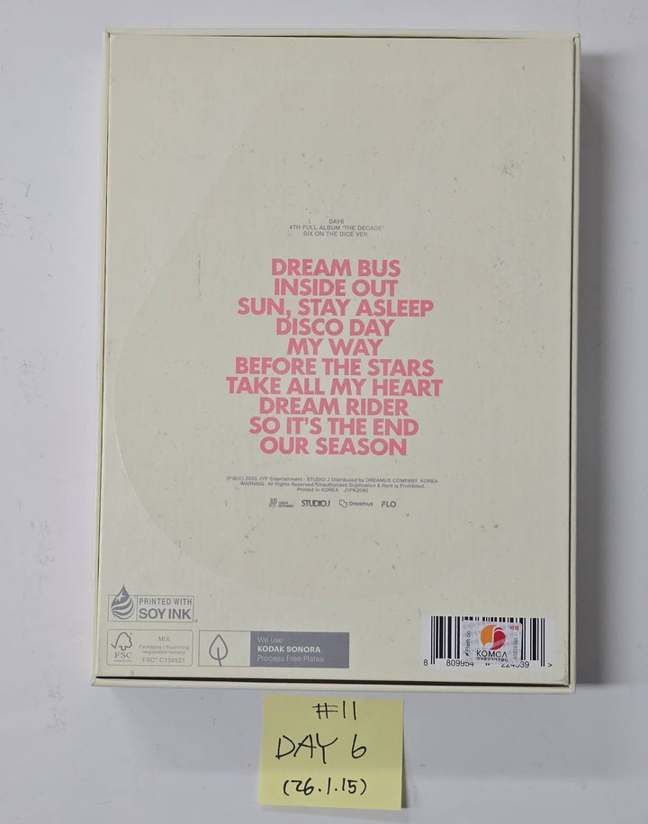 KickFlip "Flip it, Kick it!", DAY6 "The DECADE" - Hand Autographed(Signed) Promo Album [26.1.15]