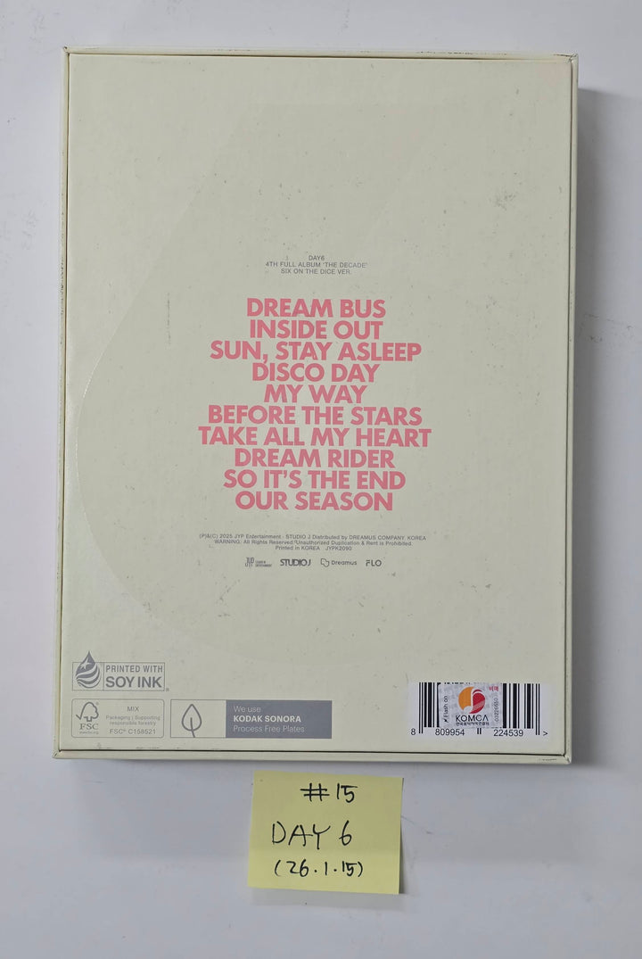 KickFlip "Flip it, Kick it!", DAY6 "The DECADE" - Hand Autographed(Signed) Promo Album [26.1.15]