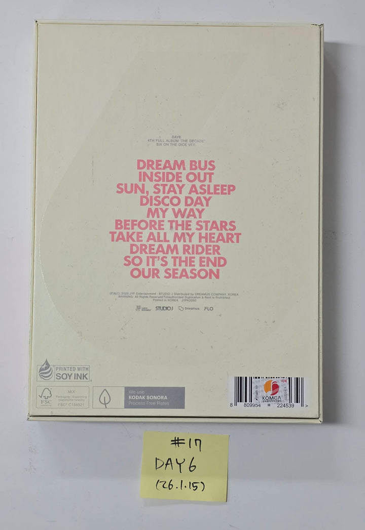 KickFlip "Flip it, Kick it!", DAY6 "The DECADE" - Hand Autographed(Signed) Promo Album [26.1.15]