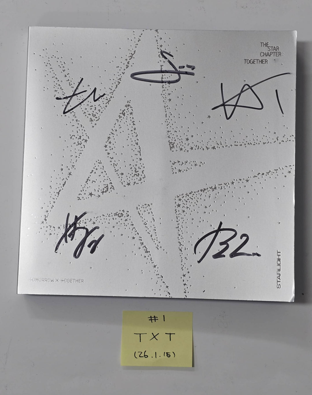 TXT "TOGETHER & SANCTUARY & FREEFALL" - Hand Autographed(Signed) Promo Album [26.1.15]