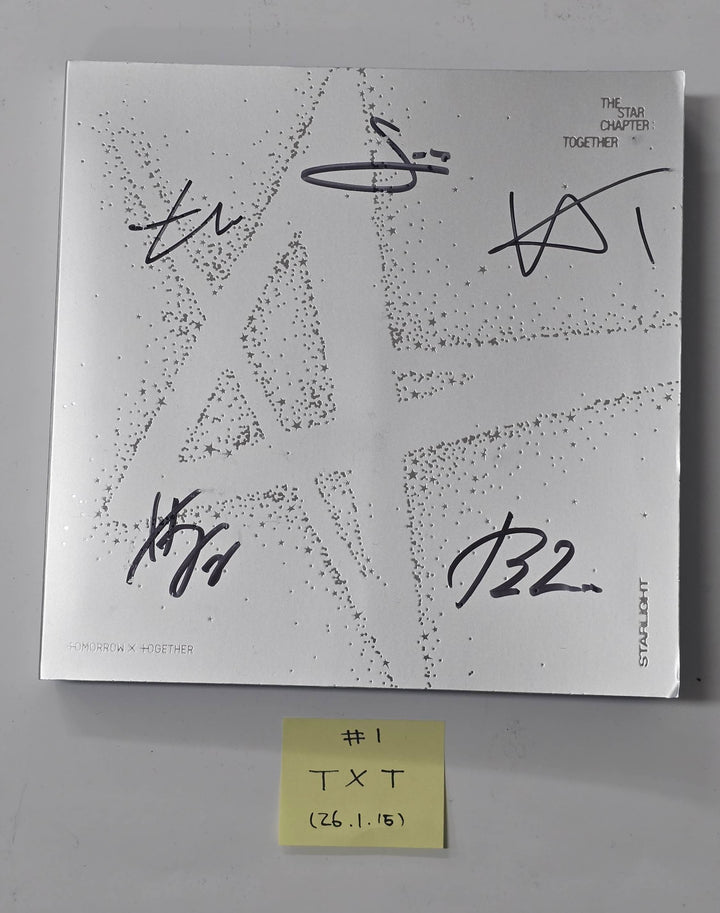 TXT "TOGETHER & SANCTUARY & FREEFALL" - Hand Autographed(Signed) Promo Album [26.1.15]
