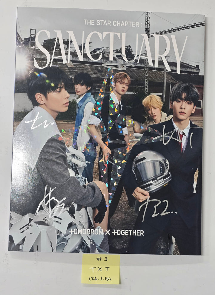 TXT "TOGETHER & SANCTUARY & FREEFALL" - Hand Autographed(Signed) Promo Album [26.1.15]