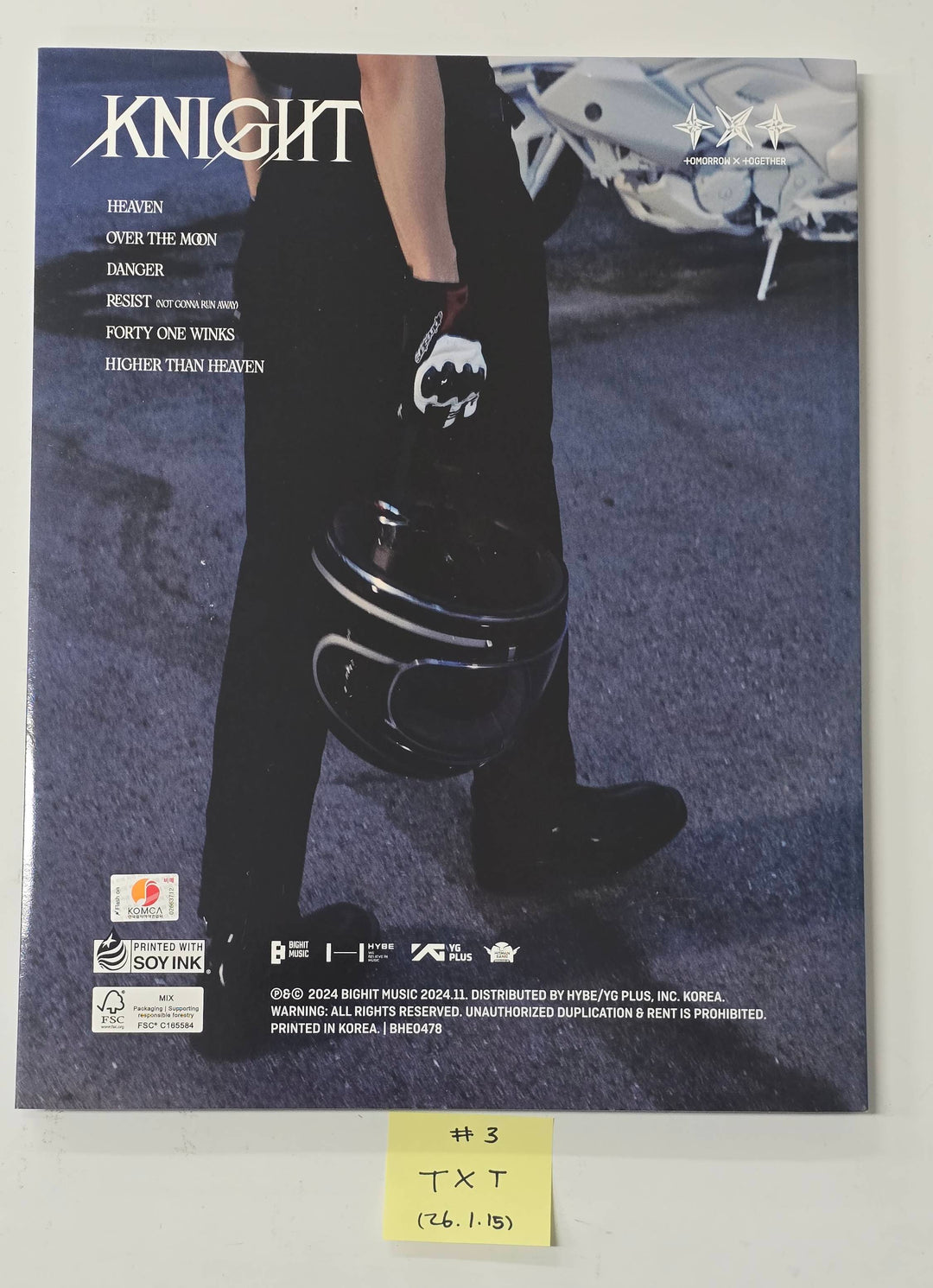 TXT "TOGETHER & SANCTUARY & FREEFALL" - Hand Autographed(Signed) Promo Album [26.1.15]