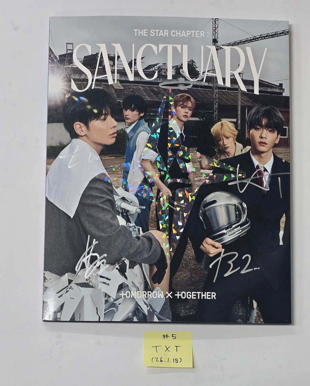 TXT "TOGETHER & SANCTUARY & FREEFALL" - Hand Autographed(Signed) Promo Album [26.1.15]