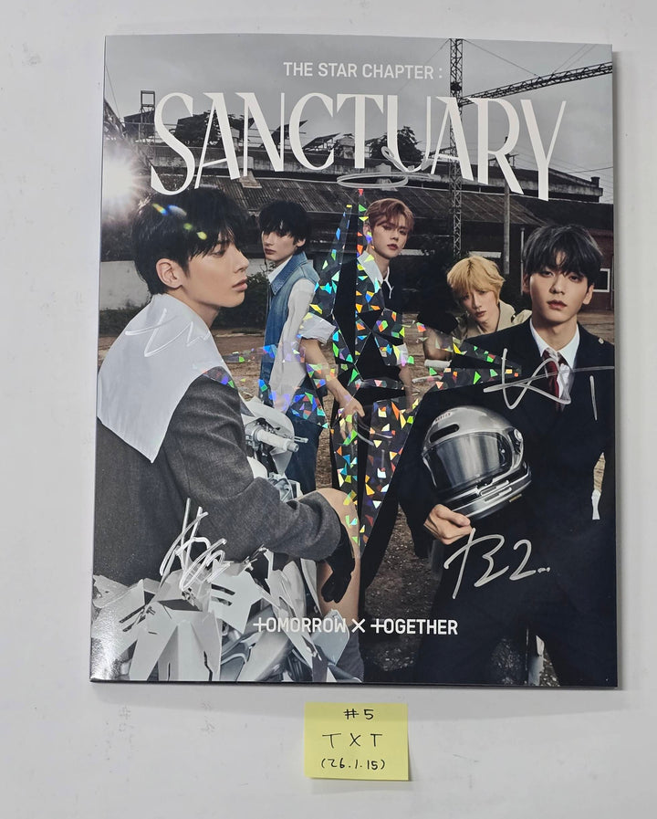 TXT "TOGETHER & SANCTUARY & FREEFALL" - Hand Autographed(Signed) Promo Album [26.1.15]